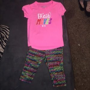 24 Month toddler girls under armour Capri outfit