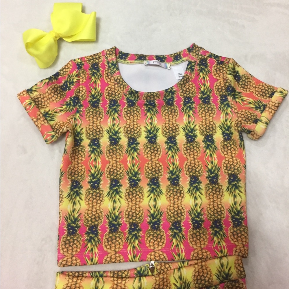 Pineapple skirt and top