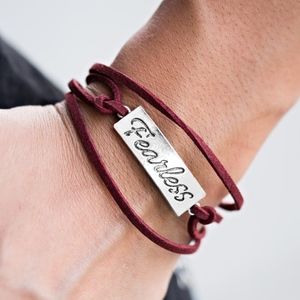 Red Fearless Bracelet Fits Valentines Day 💘