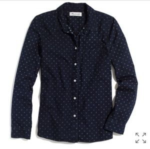 Only worn twice! Madewell Dotted Indigo Boyshirt