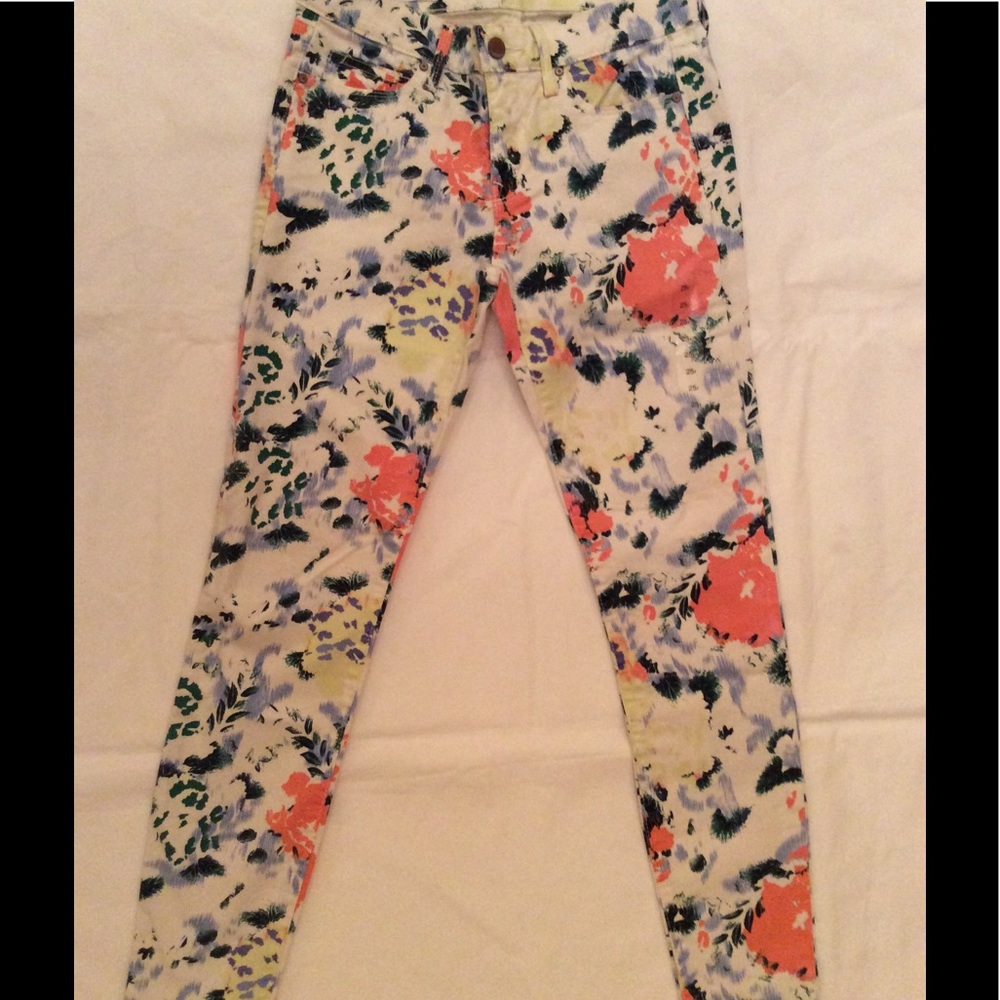 GAP 1969 LEGGING FLORAL JEANS SIZE 25