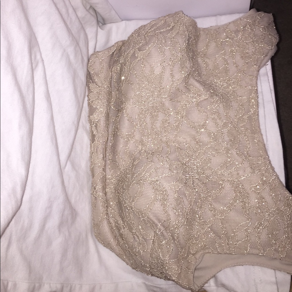 Tan 2 Piece prom/homecoming dress.