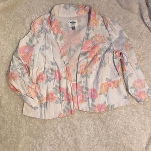 Linen floral jacket