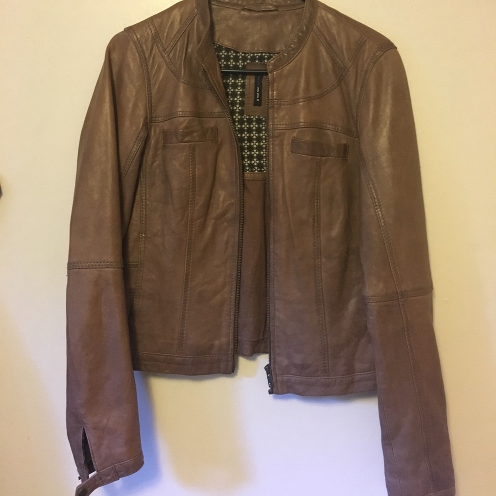 NAF NAF Leather Jacket (S)