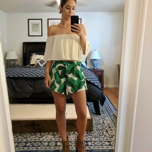 Show me your mumu palm print shorts