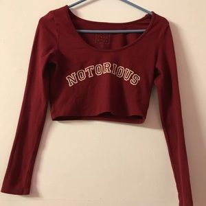 Long sleeve crop top