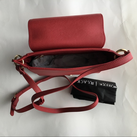 Red suede crossbody bag - Picture 5 of 5