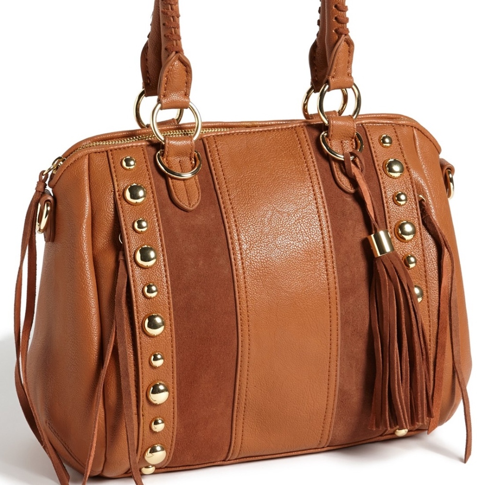 Authentic Jessica Simpson gold studded satchel