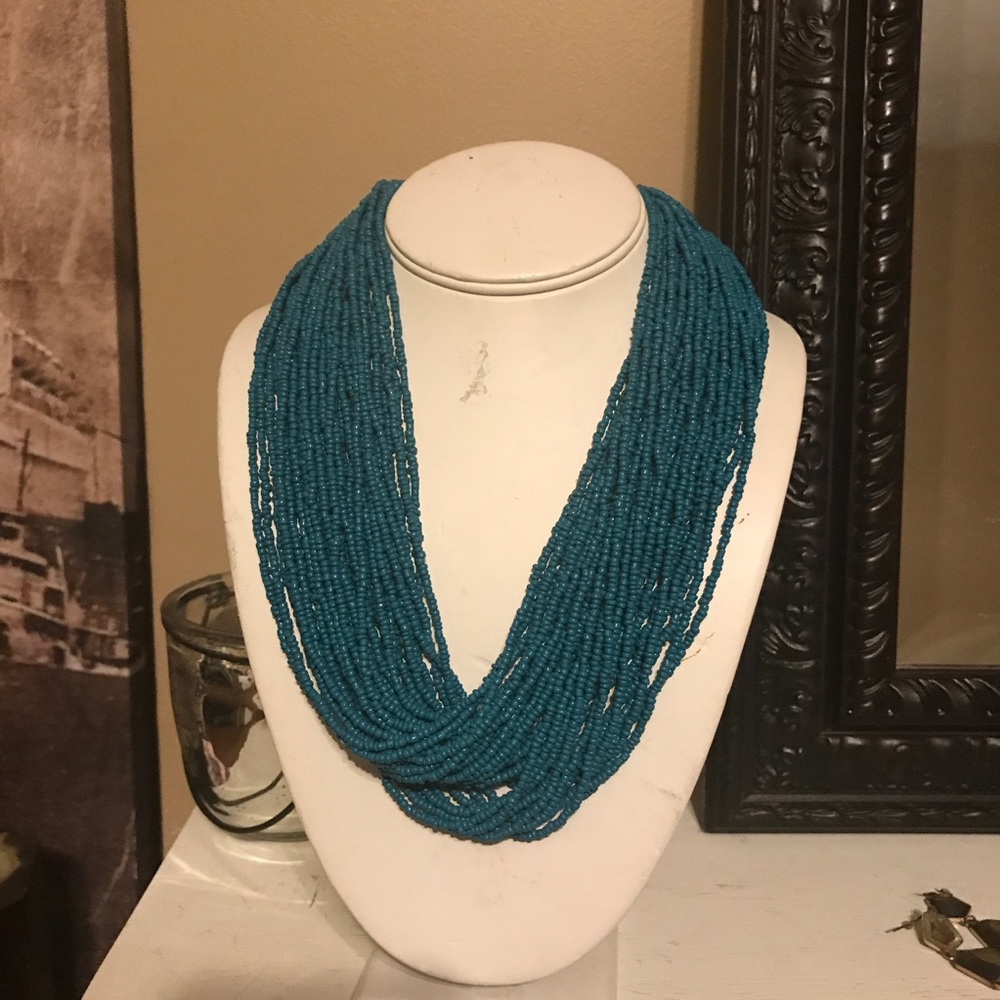 Beaded multi-strand necklace