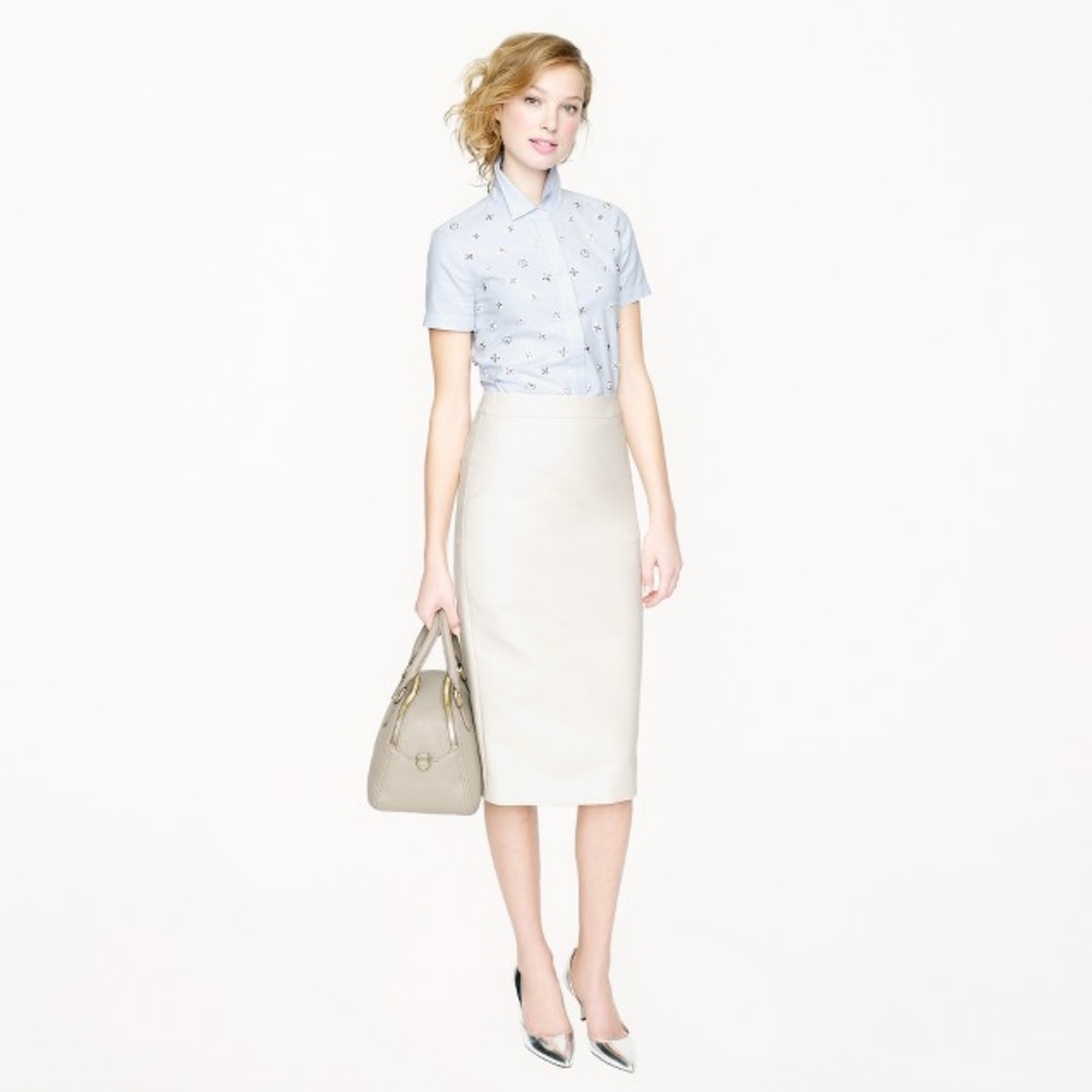 Long No.2 pencil skirt in double-serge cotton