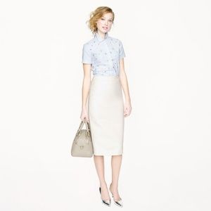 Long No.2 pencil skirt in double-serge cotton