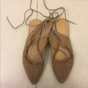 Franco Sarto tie up flats