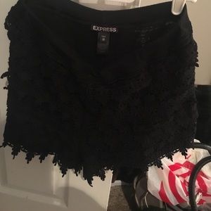 Express XS Lace Elastic Waist Shorts