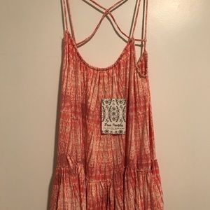 Free people drop waist patterned tank