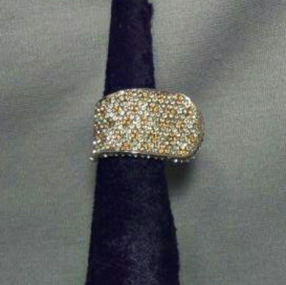 Canary/Crystal Fancy Ring