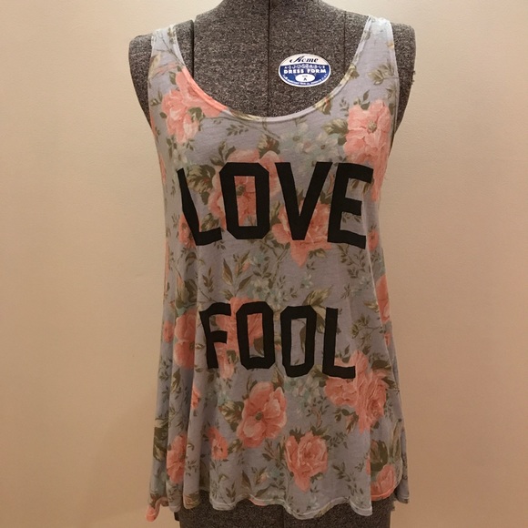 RARE WILDFOX LOVE FOOL OPEN BACK TANK TOP - Picture 1 of 6