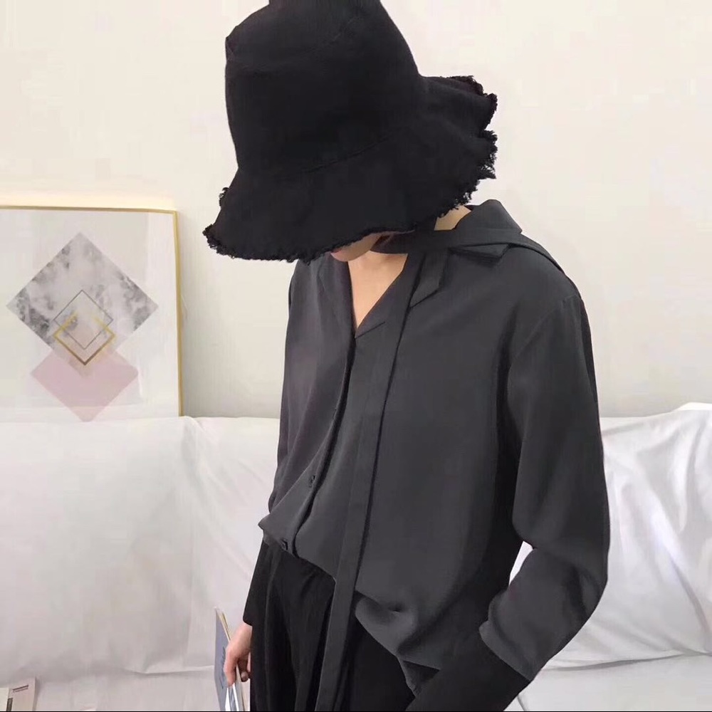 Brand new dark gray boyfriend shirt