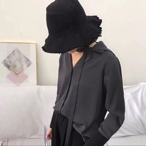 Brand new dark gray boyfriend shirt