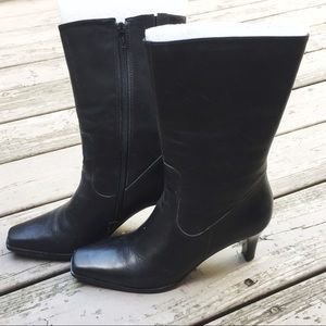 Mid-calf Leather Boots Mid-calf Leather Boots
