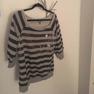 Sequin striped top