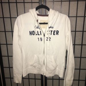 HOLLISTER White California Jacket/Hoodie