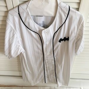 White Batman Baseball Style Jersey