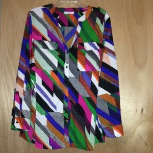 Calvin Klein Button Down Blouse Size 1X