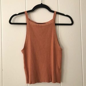 Peach Sweater Tank Top
