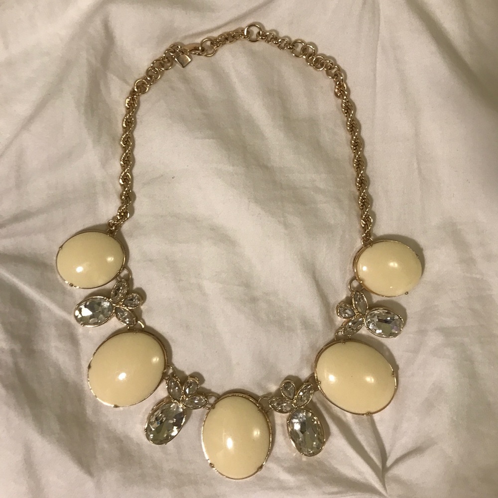Cream and Gold Statement Necklace