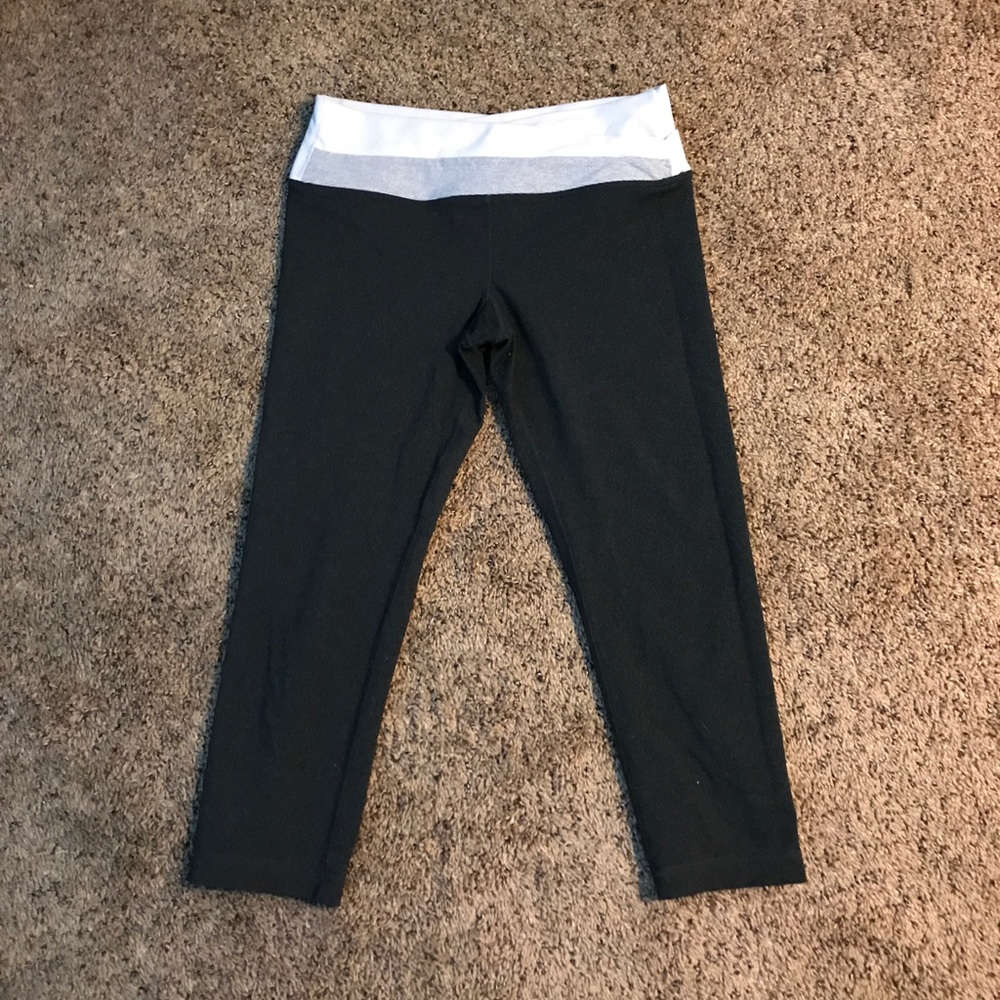 Lululemon Dark Gray Fold Over Crop Pant