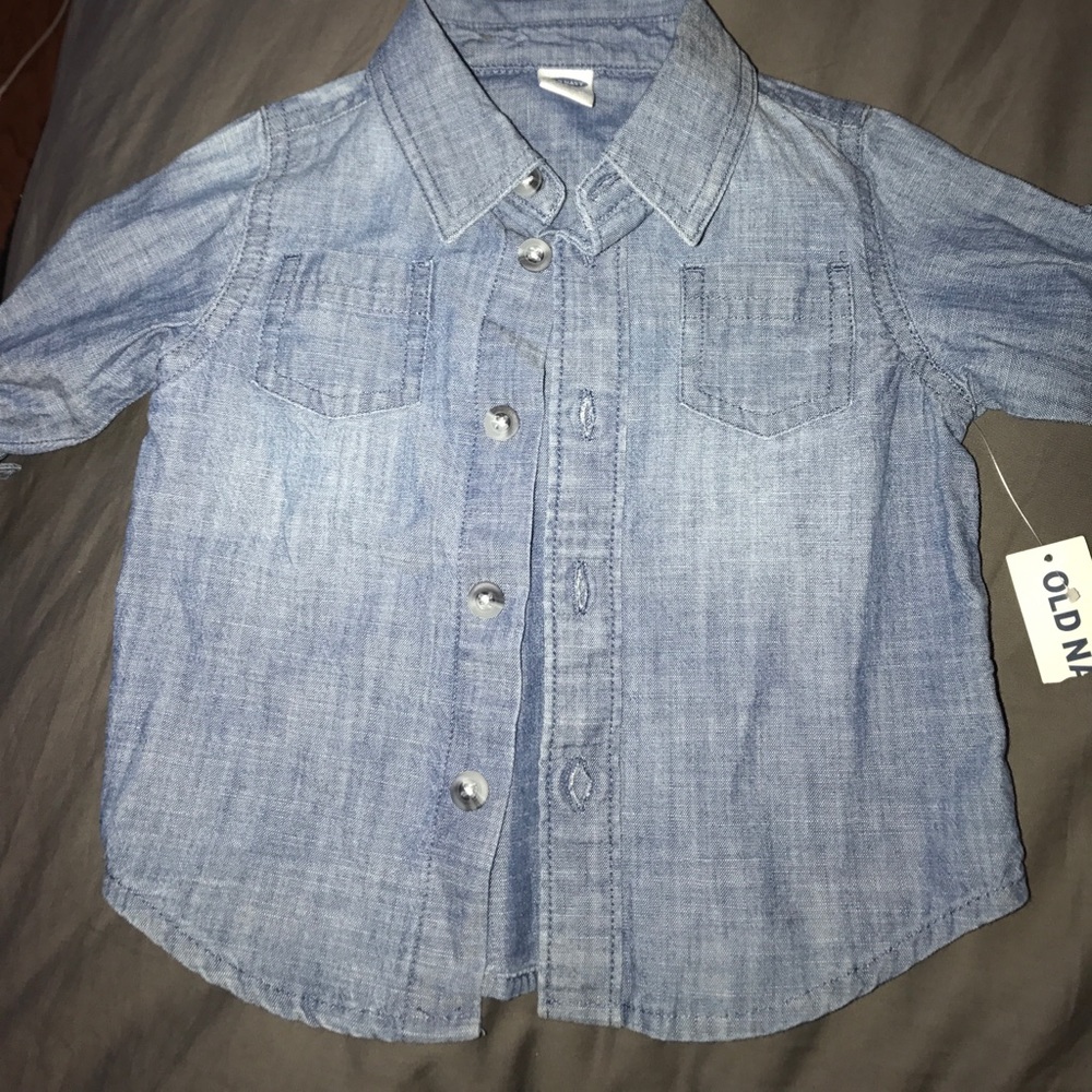 Jean button up top for baby