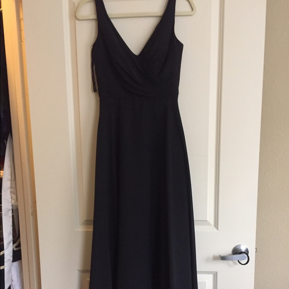 Alfred Angelo Black Chiffon Gown Size 2
