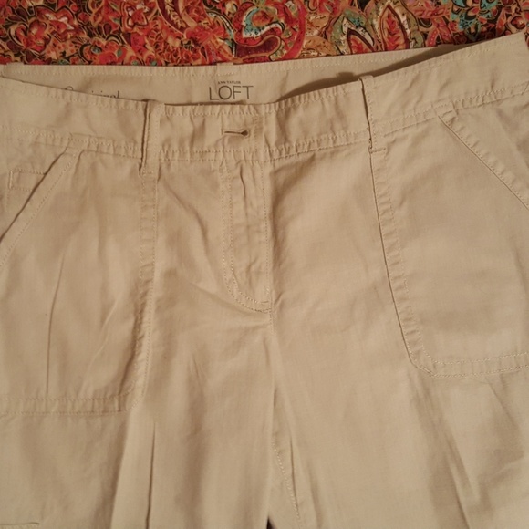 Ann Taylor Loft Khaki Capris - Picture 2 of 4