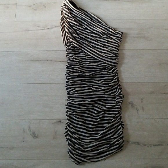 Asymmetric One Shoulder Bodycon Dress - Picture 1 of 2