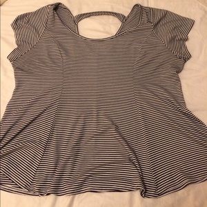 Peplum Blouse with Back Strap