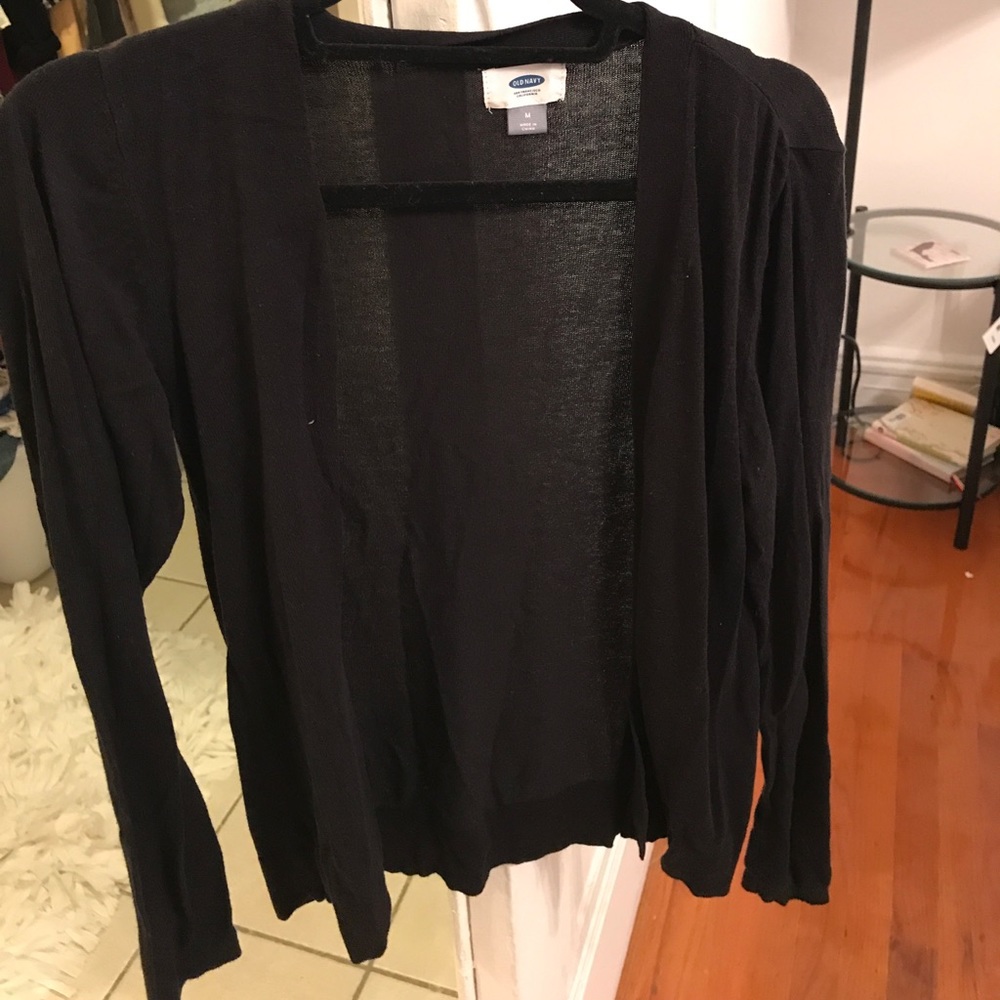 Black cardigan