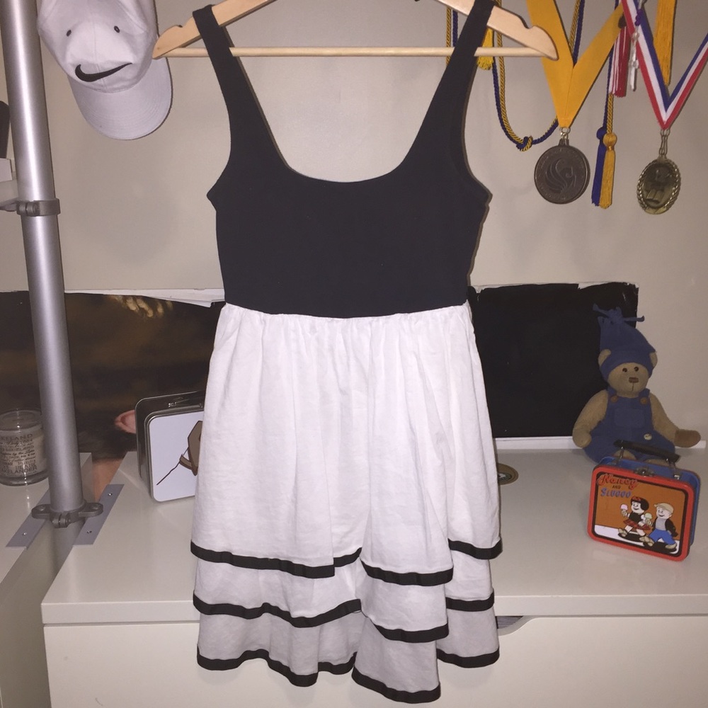 ANTHROPOLOGIE • Black/White Cocktail Dress