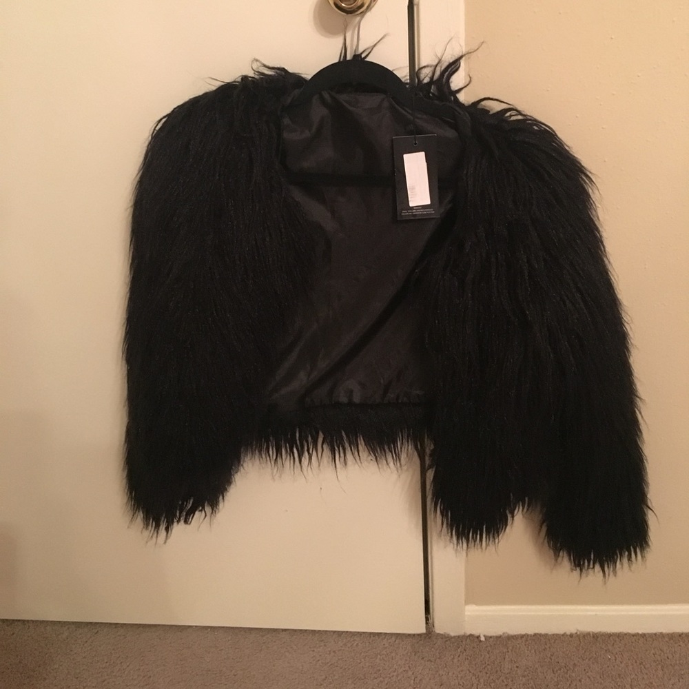Fur Shaggy Cropped jacket