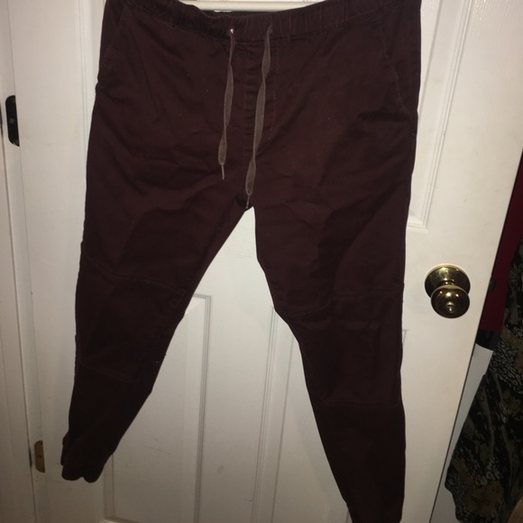 Burgundy Joggers - Picture 1 of 2