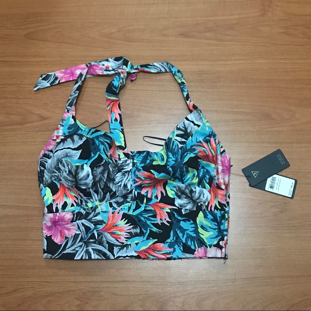NWT Guess Floral Crop Top