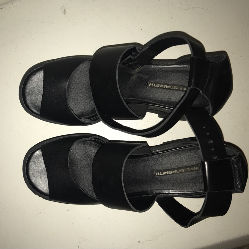 Windsorsmith Black Platform Sandal