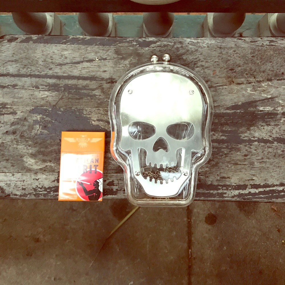 Any three for 20 Clear skull clutch