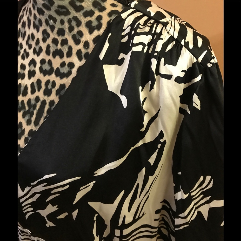 Black & White Silky Top