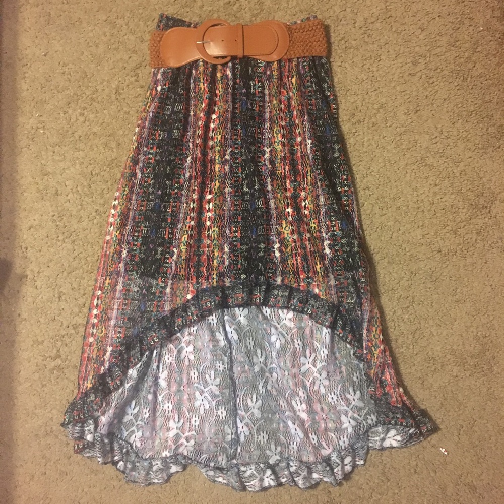 NOBO No Boundaries high low skirt. Size 7-9