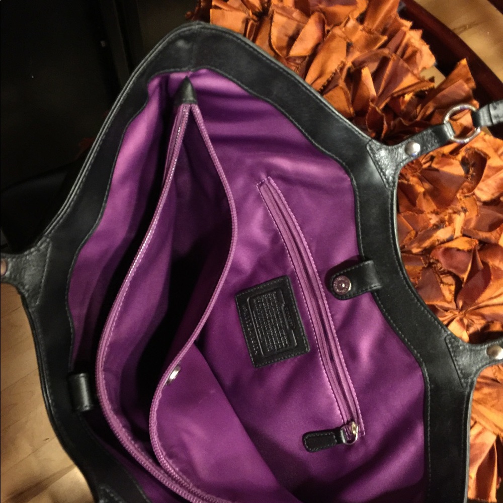 Coach leather Carly tote purse