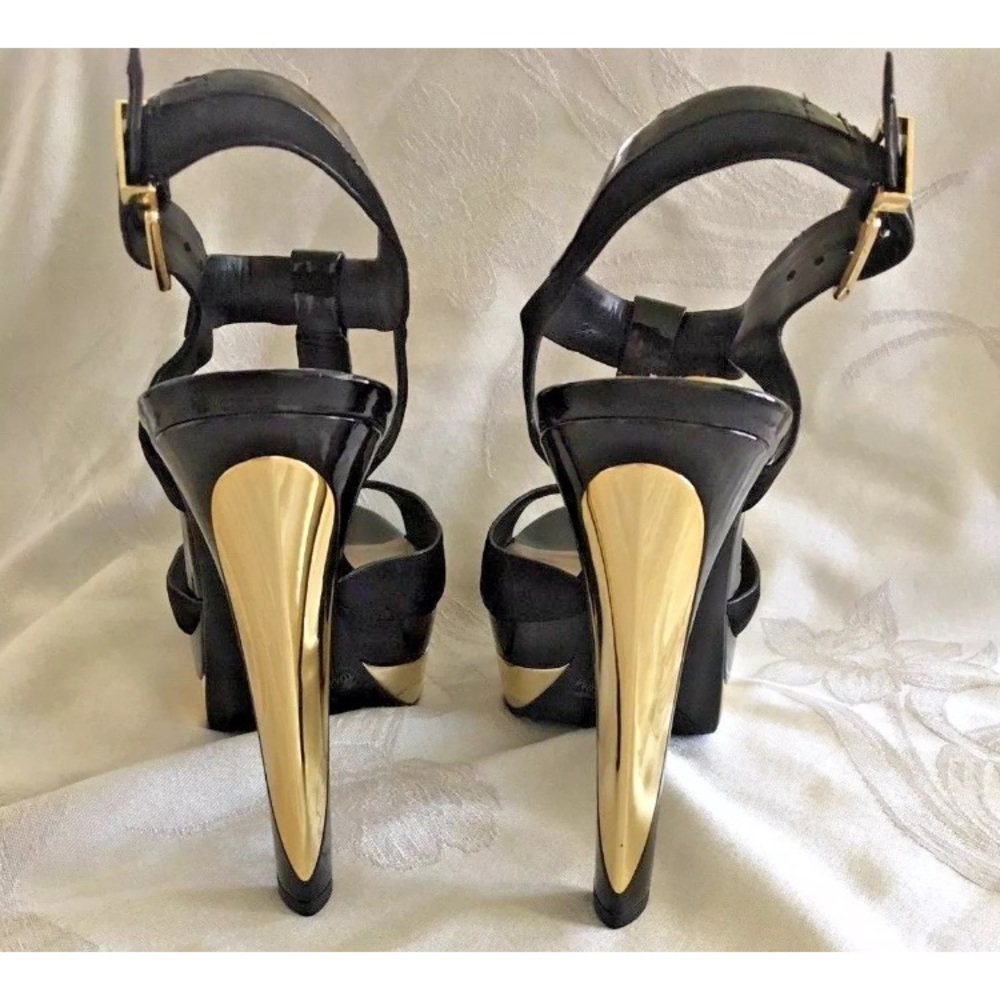 Black & Gold Pump Heels