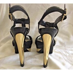 Black & Gold Pump Heels