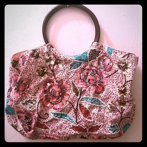 Mixed media tote