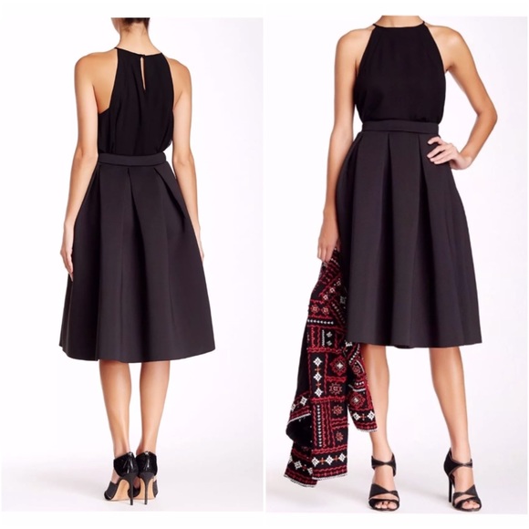 SOPRANO Black Scuba Full Midi Skirt Size M - Picture 1 of 7