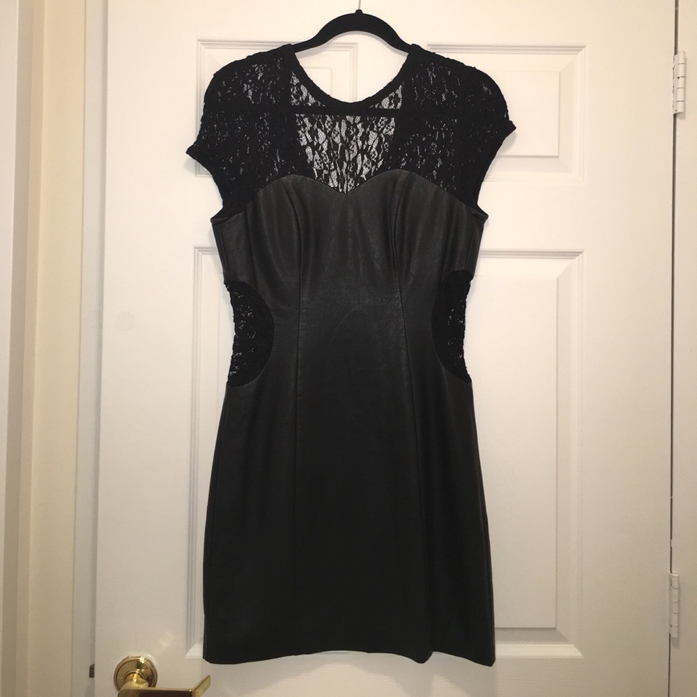 Faux Leather shift dress